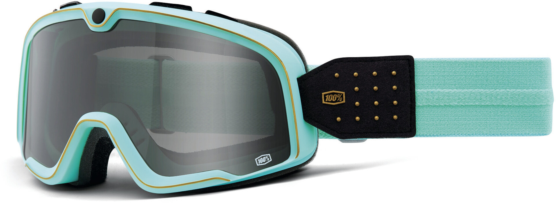 100% Barstow Cardiff Motocross Goggles, turquoise for Men-image-512971562