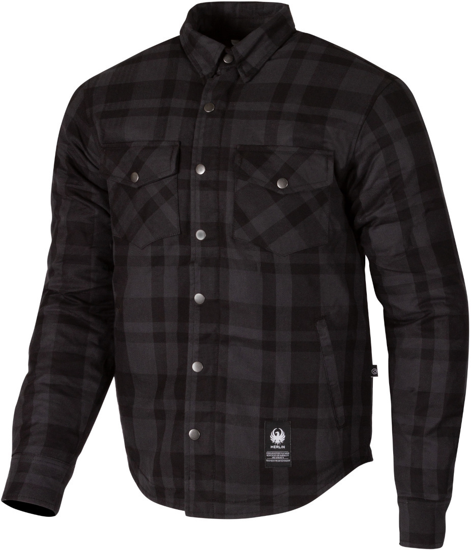 Merlin Axe Hydro Kevlar wasserdichtes Motorrad Hemd, grau, Größe S für Männer