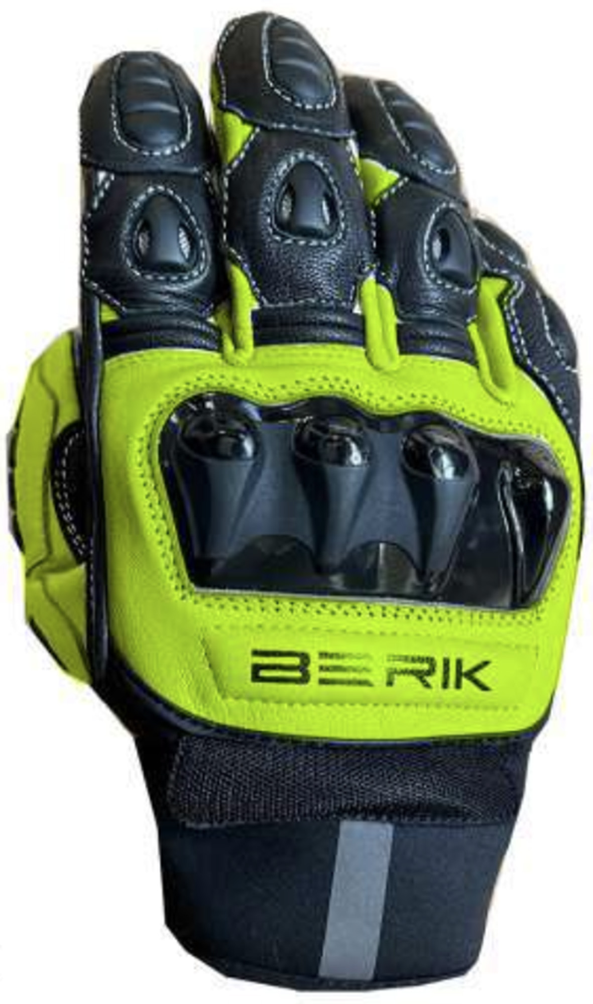 Berik Zakuda Gants de moto, noir-jaune, taille 3XL pour Hommes