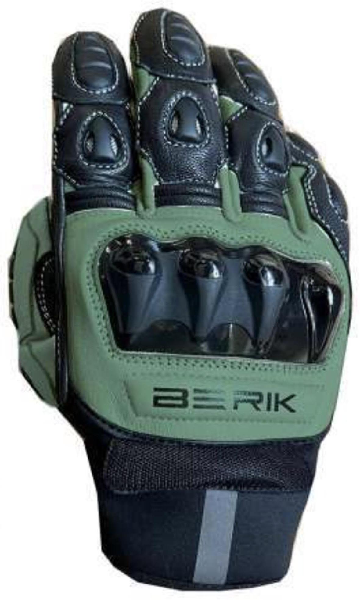 Berik Zakuda Gants de moto, noir-vert, taille 3XL pour Hommes