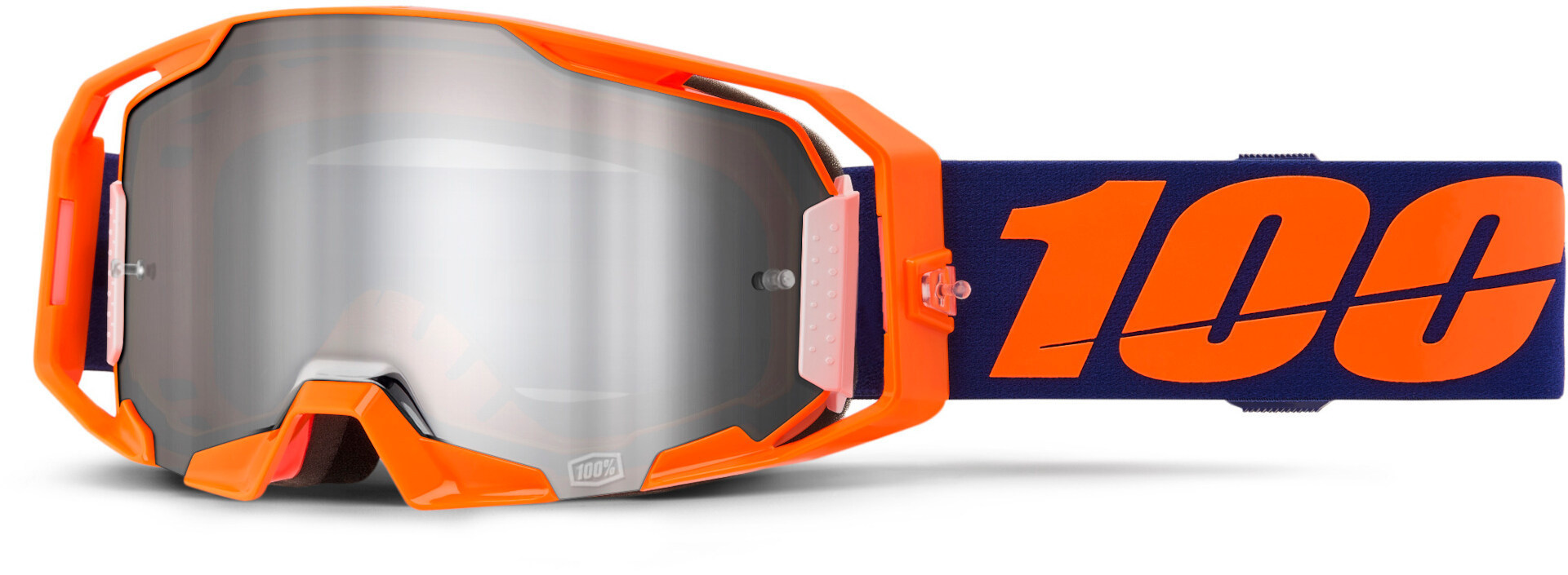 100% ARmatic Motocross Goggles, blue-orange for Men-image-766848619