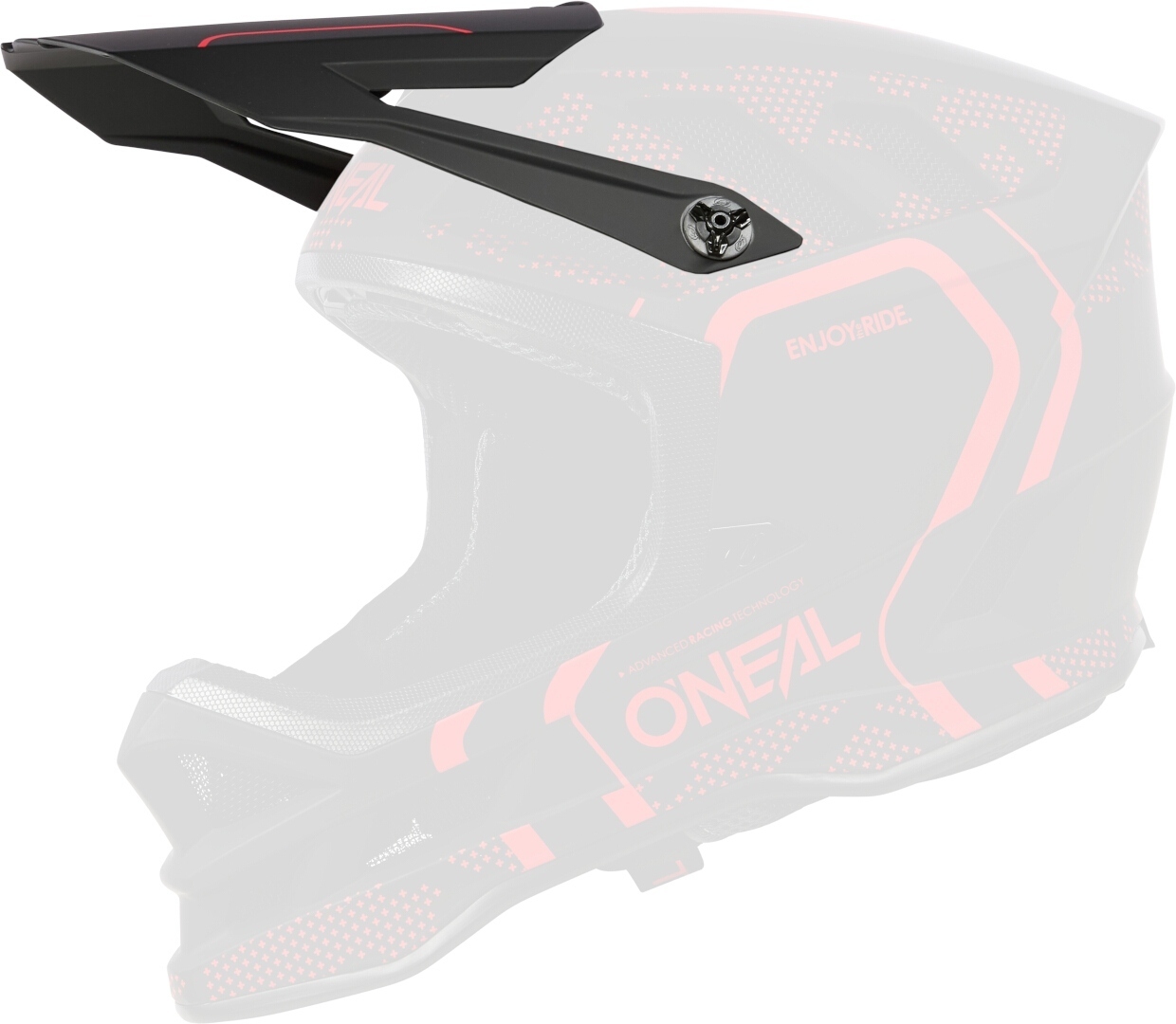 Oneal Blade Polyacrylite Strike Helmet Peak, black-red for Men-image-585895650