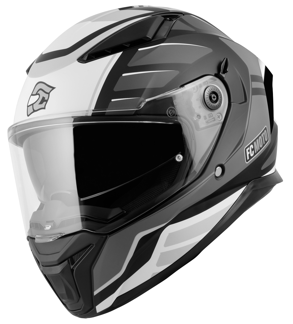 FC-Moto FF130SV Cavion Шлем Черный Матовый/Серый/Белый L 
