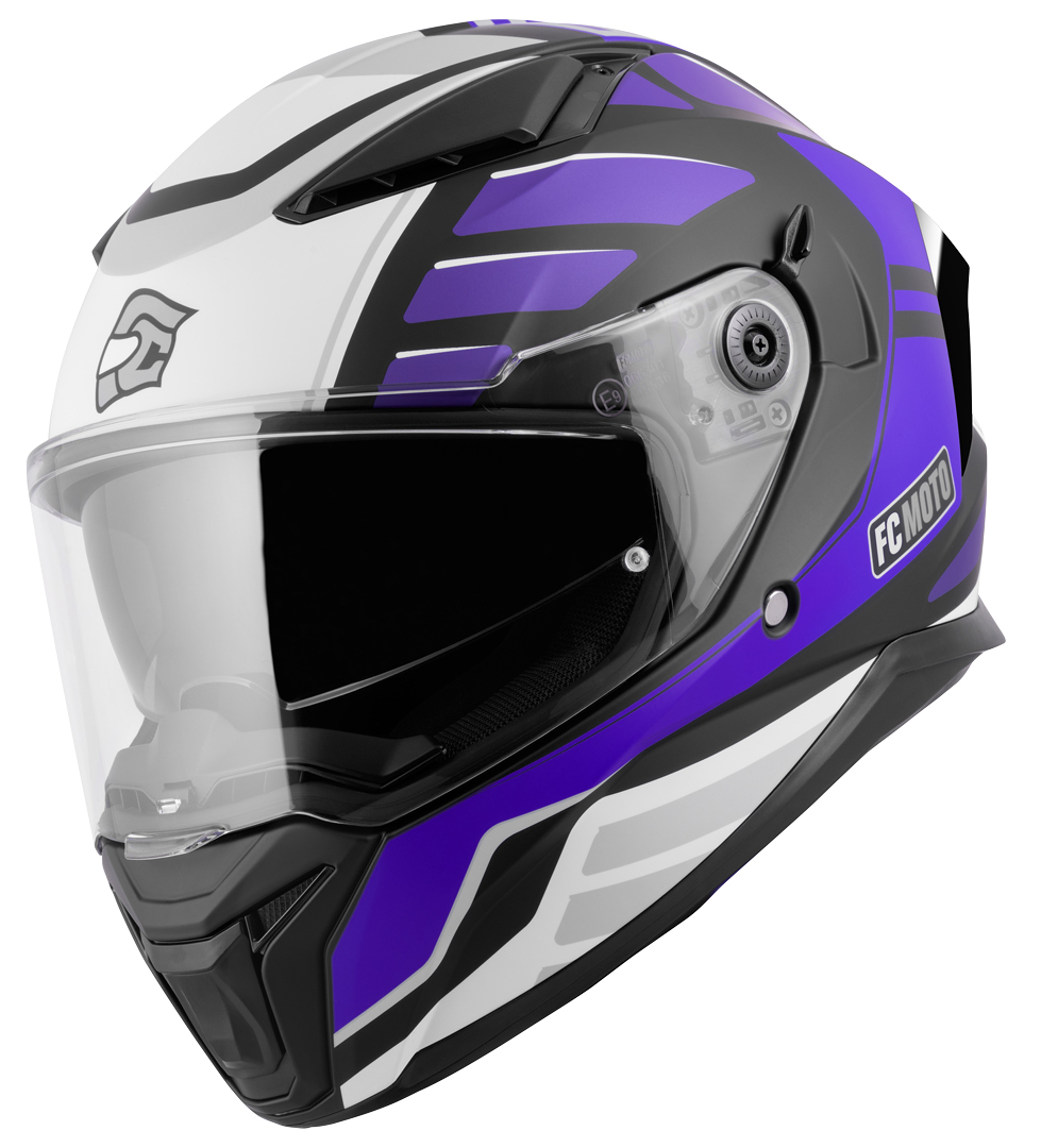 FC-Moto FF130SV Cavion Шлем Черный матовый/фиолетовый XS 