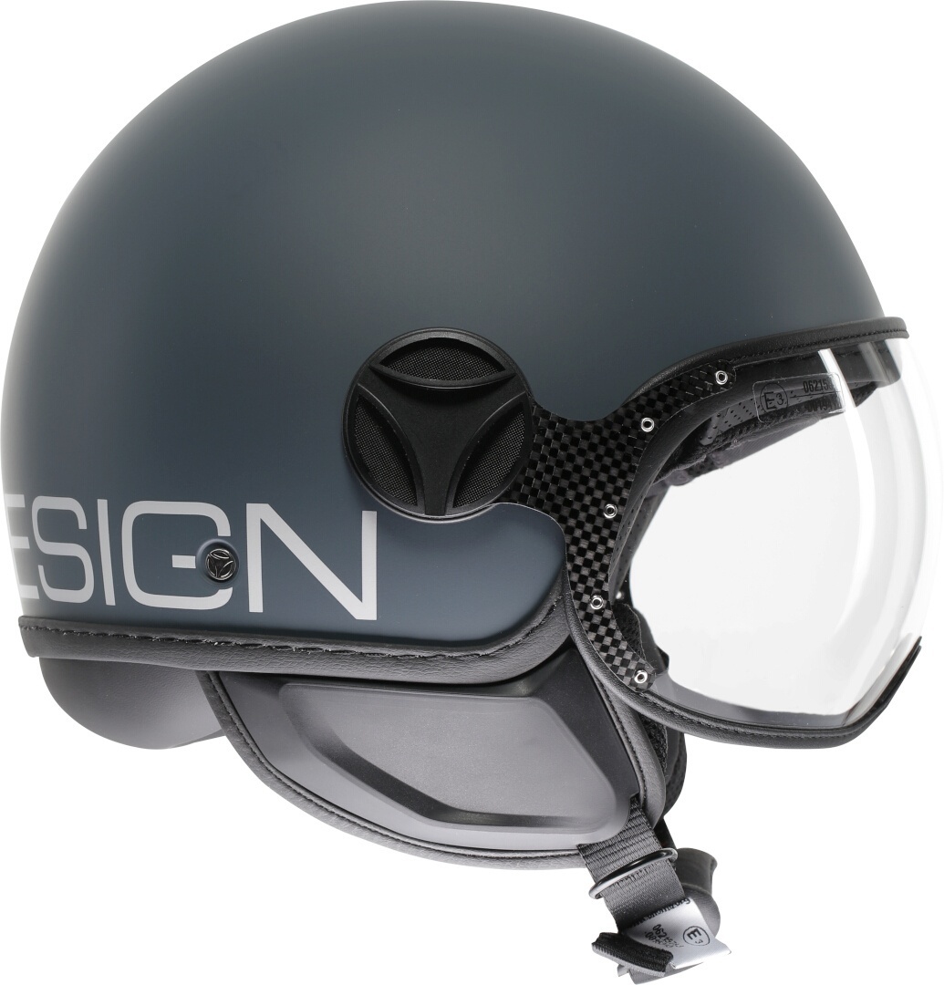 Side view of MOMO FGTR Classic Candy Jet Helmet, green-blue, Size S for Men