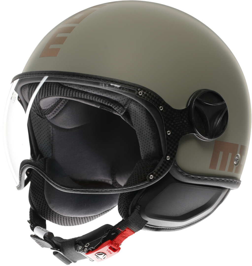 MOMO FGTR Classic Flip Jet Helmet, green, Size XS for Men-image-962564361