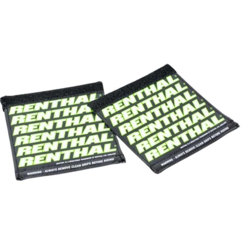 Renthal Unisex White Grip Protector Clean Grips - Black/Green