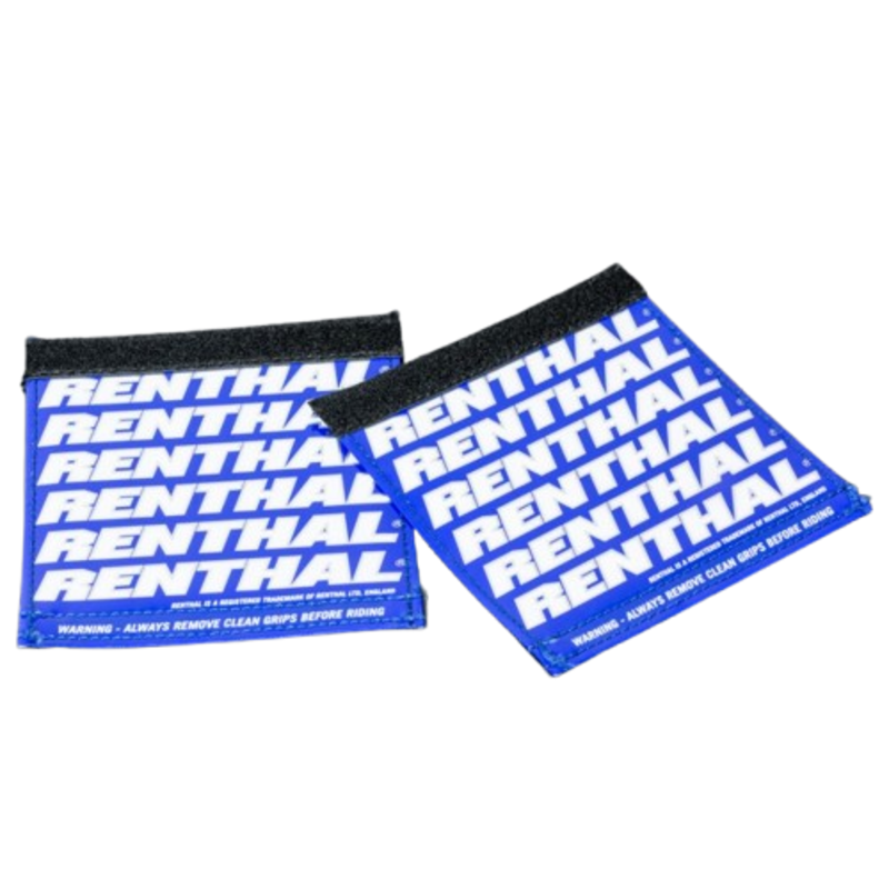 Renthal Unisex White Grip Protector Clean Grips - Blue