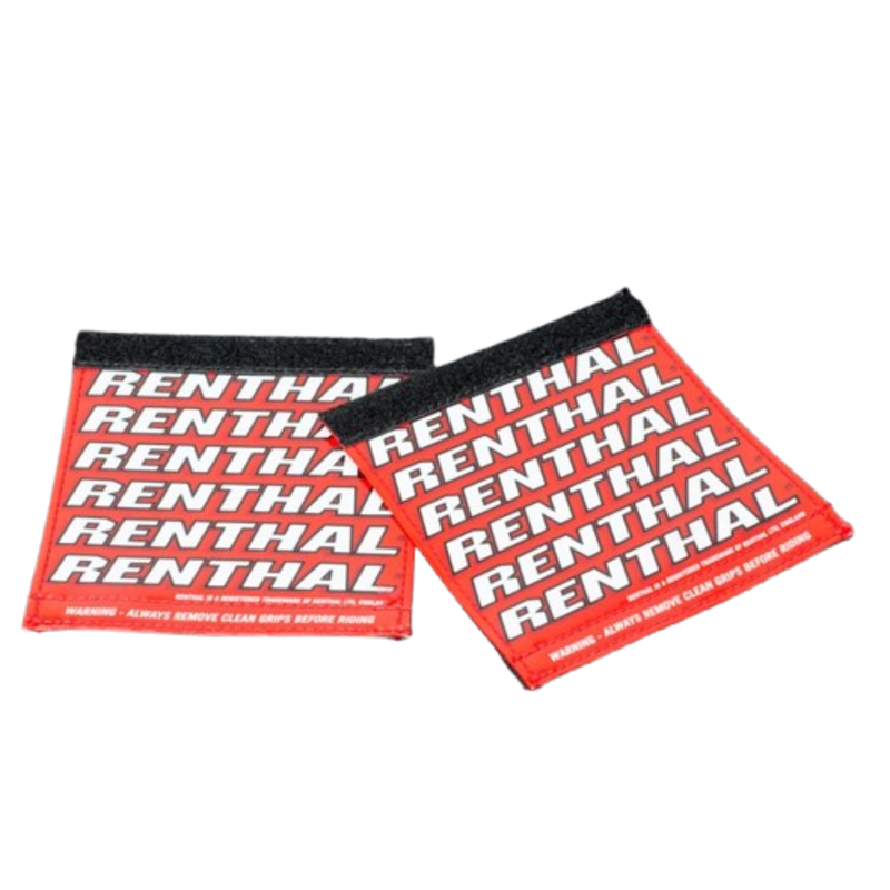 Renthal Unisex White Grip Protector Clean Grips - Red