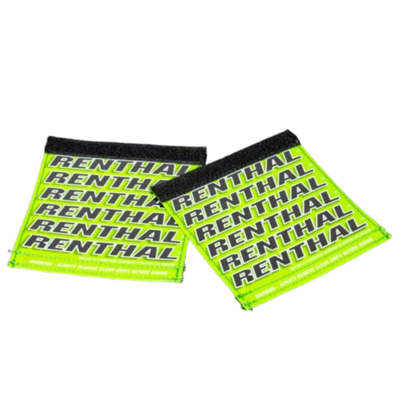 Renthal Unisex Black Grip Protector Clean Grips - Green