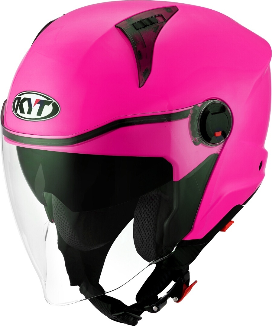 Kyt Men's Pink D-City Plain Jet Helmet, For Large