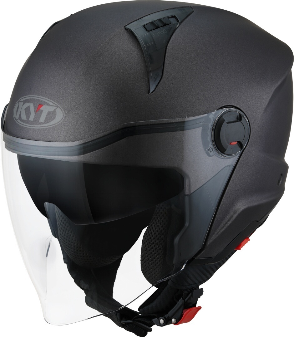 Kyt Men's Grey D-City Plain Jet Helmet, For Small