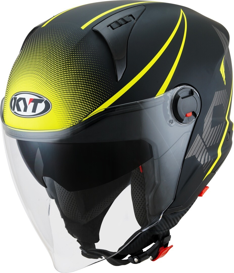 Kyt Men's Yellow D-City Colorful Jet Helmet, Size Xl For