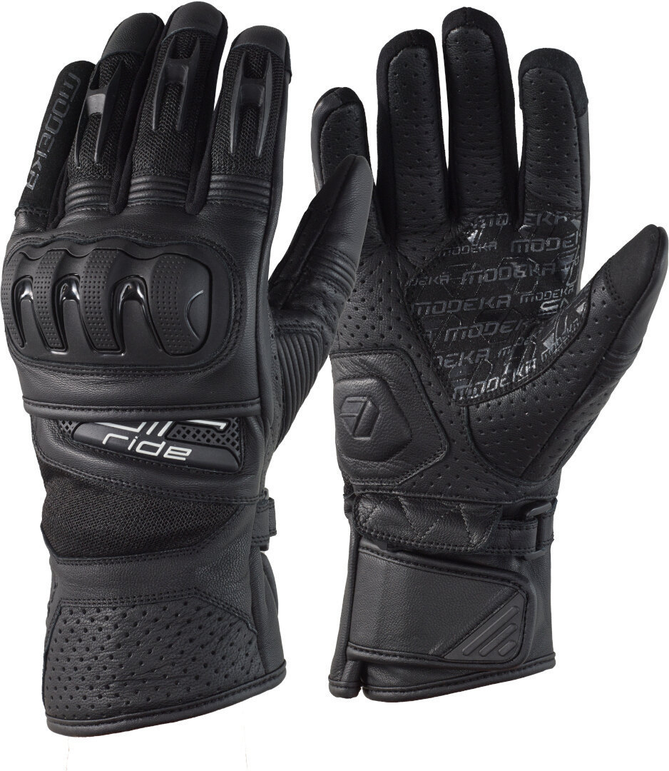 Modeka Women's Black Air Ride Ii Motorcycle Gloves, Size M For
