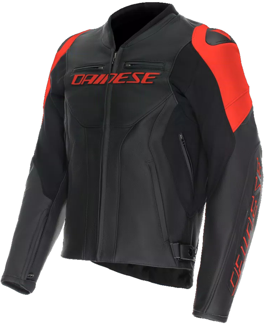 Dainese Racing 5 Мотоциклетная кожаная куртка Черный/Красный 58 
