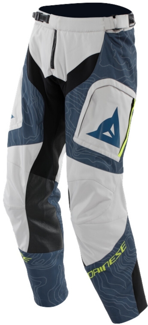 Dainese Men's Grey Blue Sterrato Motorcycle Textile Pants, Grey-Blue, For Size 50