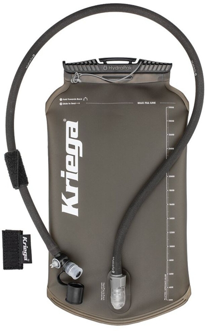 Kriega Men's Grey Hydrapak Reservoir Elite Hd 3 Litre Hydration Bladder, For