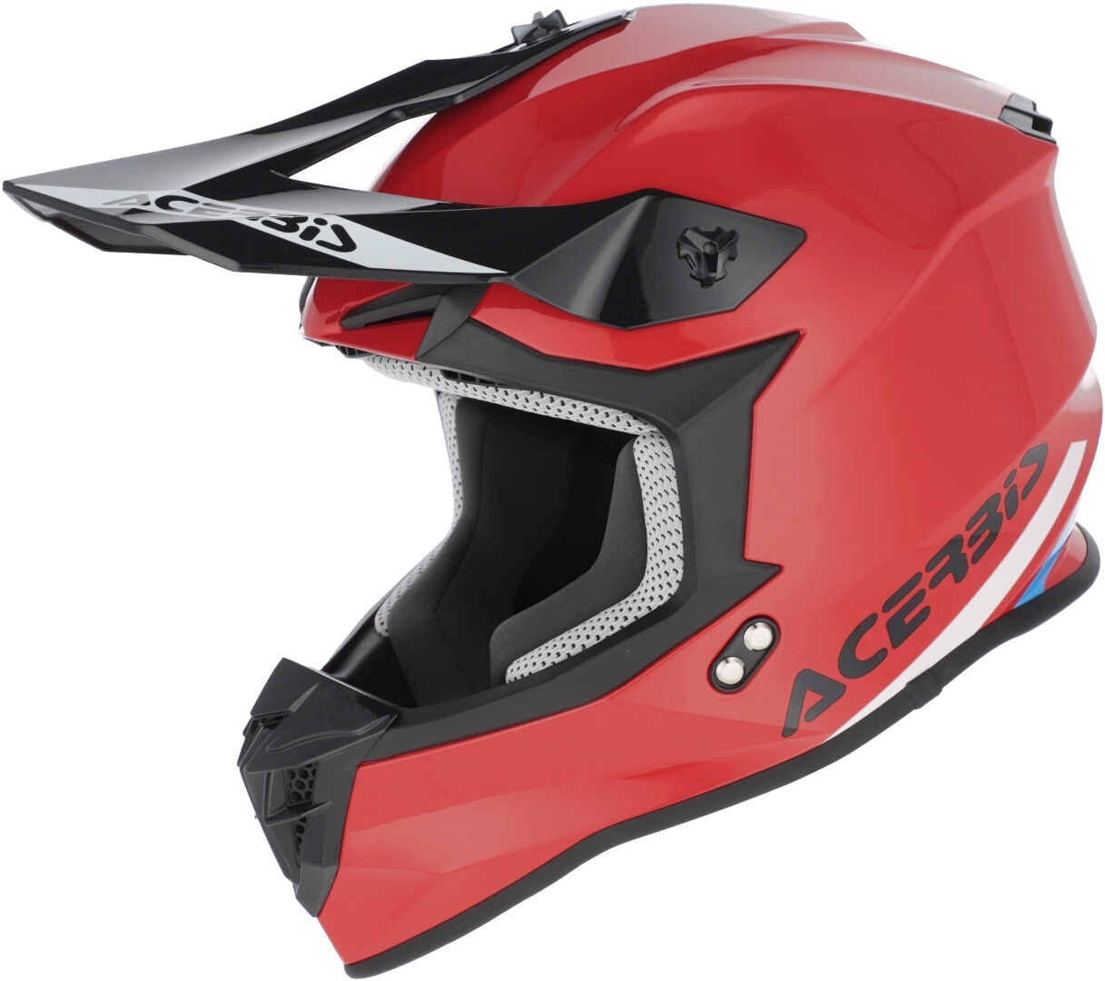 Acerbis Linear Motocross Helmet, Black-Red, Size Xl For Men