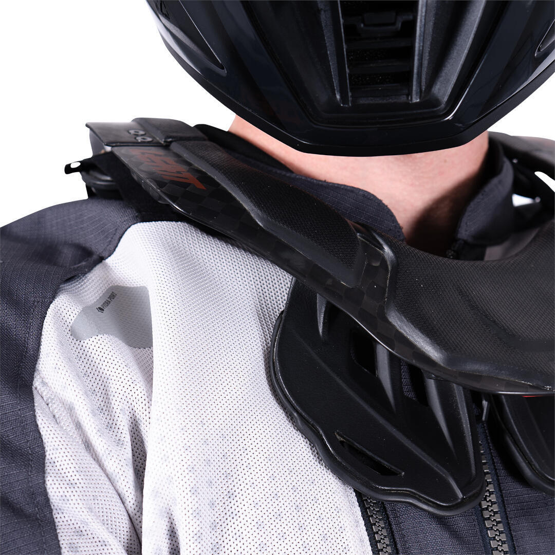 Side view of Leatt ADV Flowtour 5.5 waterproof Motorcycle Textile Jacket, grey, Size 3XL for Men