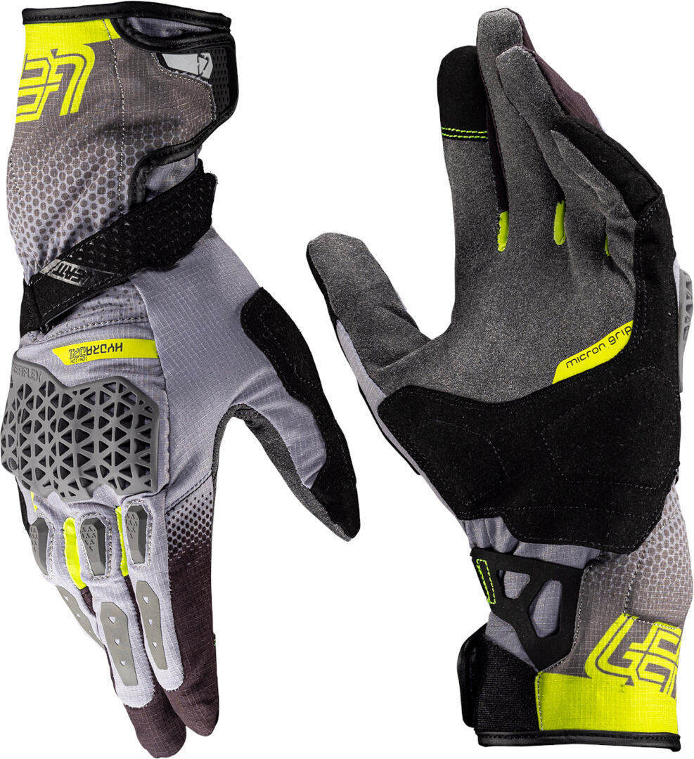 Leatt ADV Hydradri 5.5 водонепроницаемые мотоциклетные перчатки Черный/Серый/Желтый 2XL 