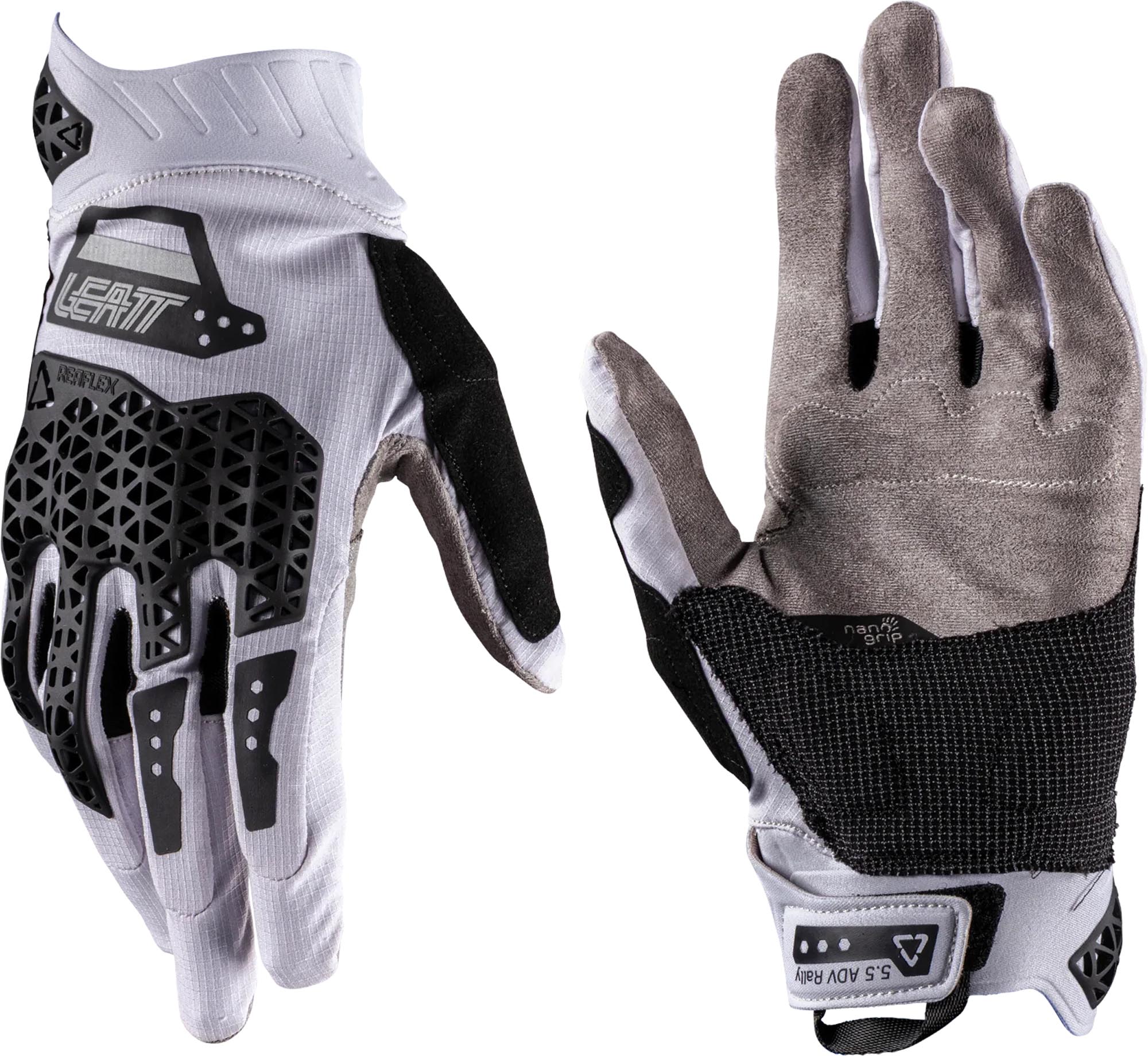 Leatt Adv Rally 5.5 Motorcycle Gloves, Grey, Size M For Men