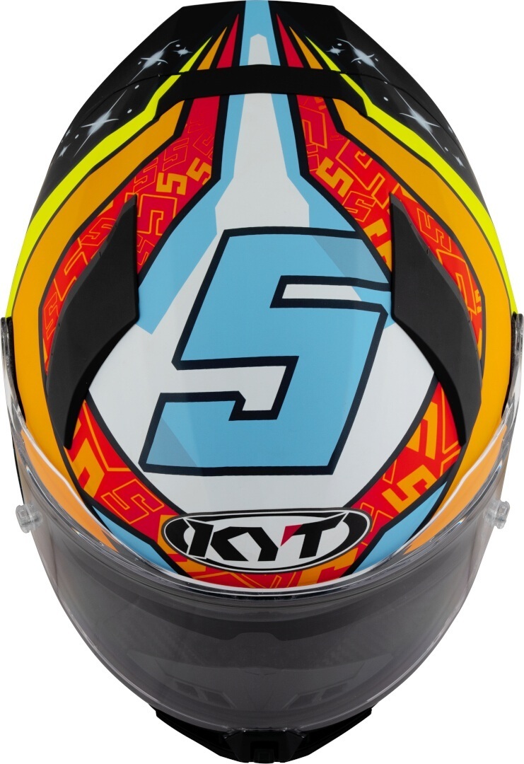Side view of KYT R2R Max Masia 2022 Replica Helmet, multicolored, Size 2XL for Men