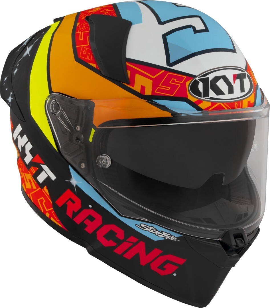 Side view of KYT R2R Max Masia 2022 Replica Helmet, multicolored, Size 2XL for Men