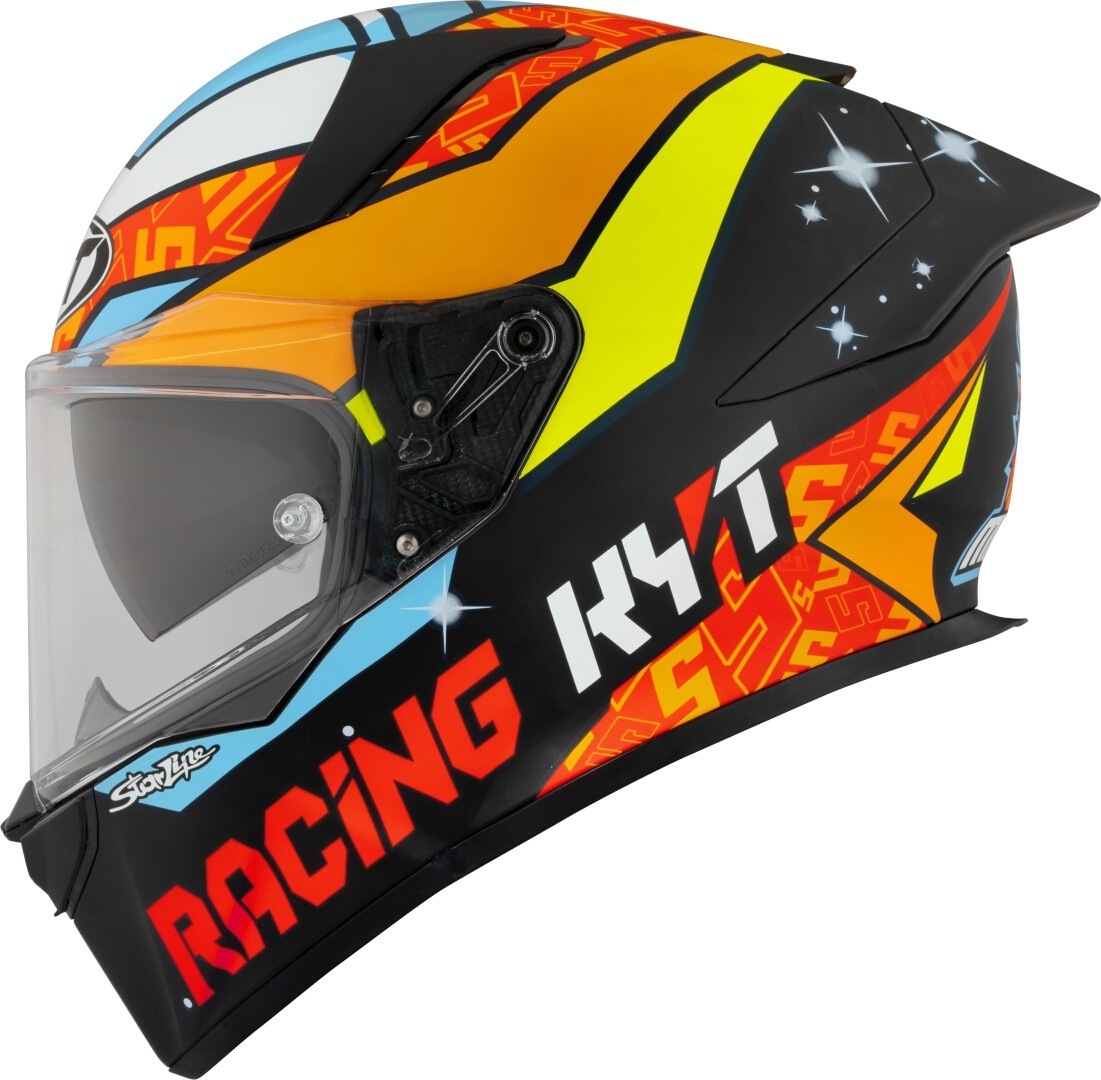 Side view of KYT R2R Max Masia 2022 Replica Helmet, multicolored, Size 2XL for Men