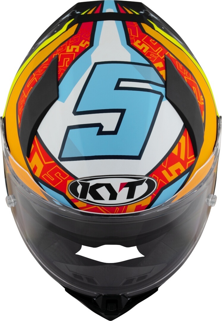Side view of KYT R2R Max Masia 2022 Replica Helmet, multicolored, Size 2XL for Men
