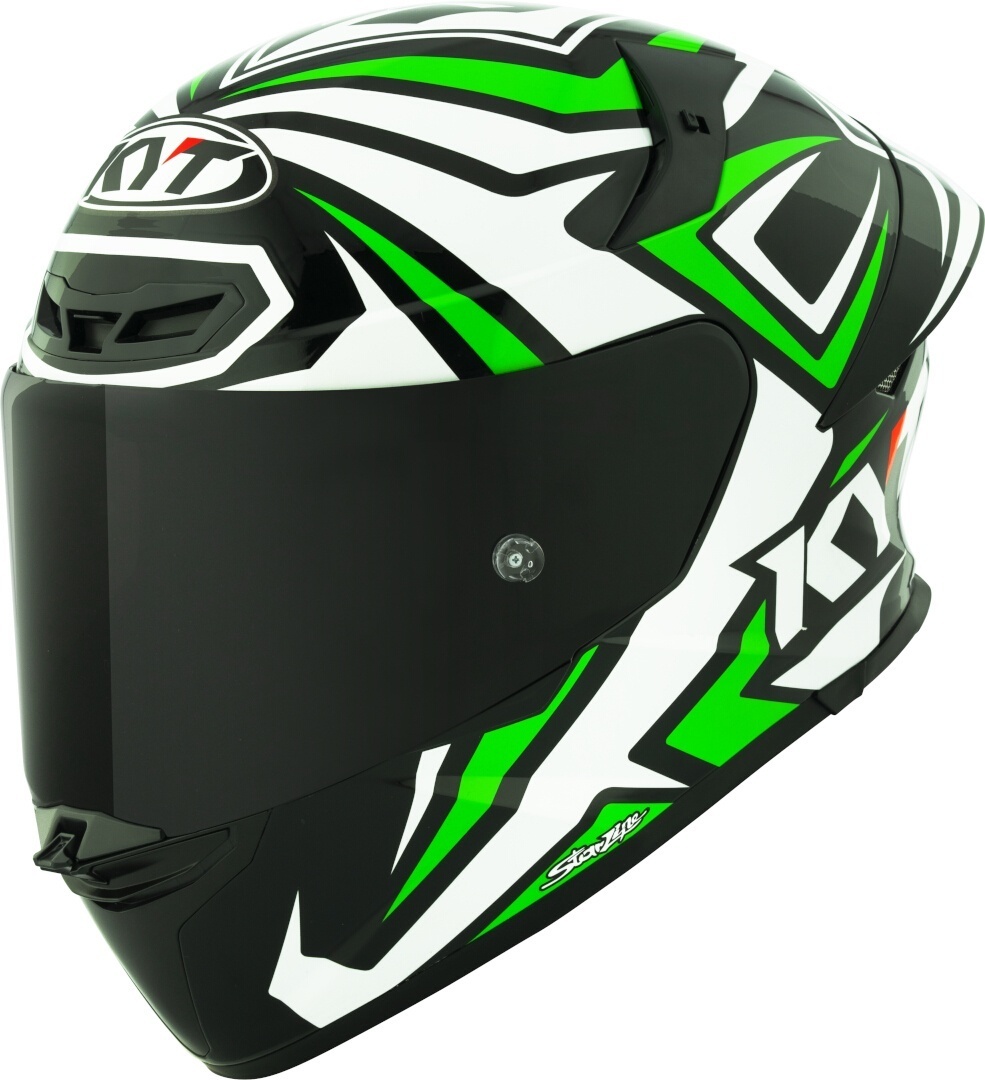 Kyt Tt-Revo Alex Lowes Replica 2024 Helmet, White-Green, Size L For Men