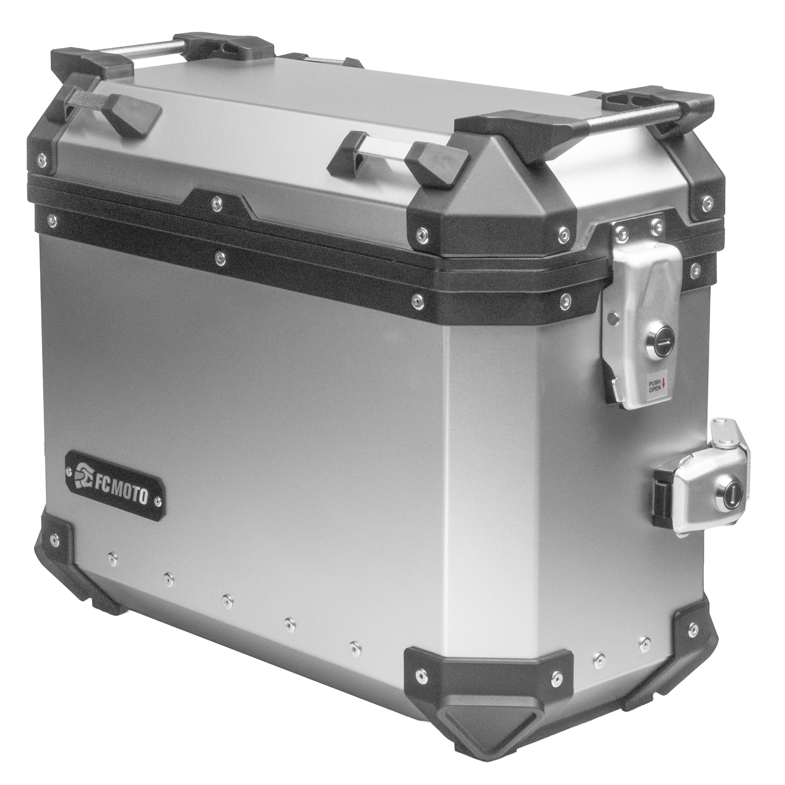 Fc-Moto Unisex Grey Silver Terreno Evo 28 L Alu Side Case, Grey-Silver, Size 28