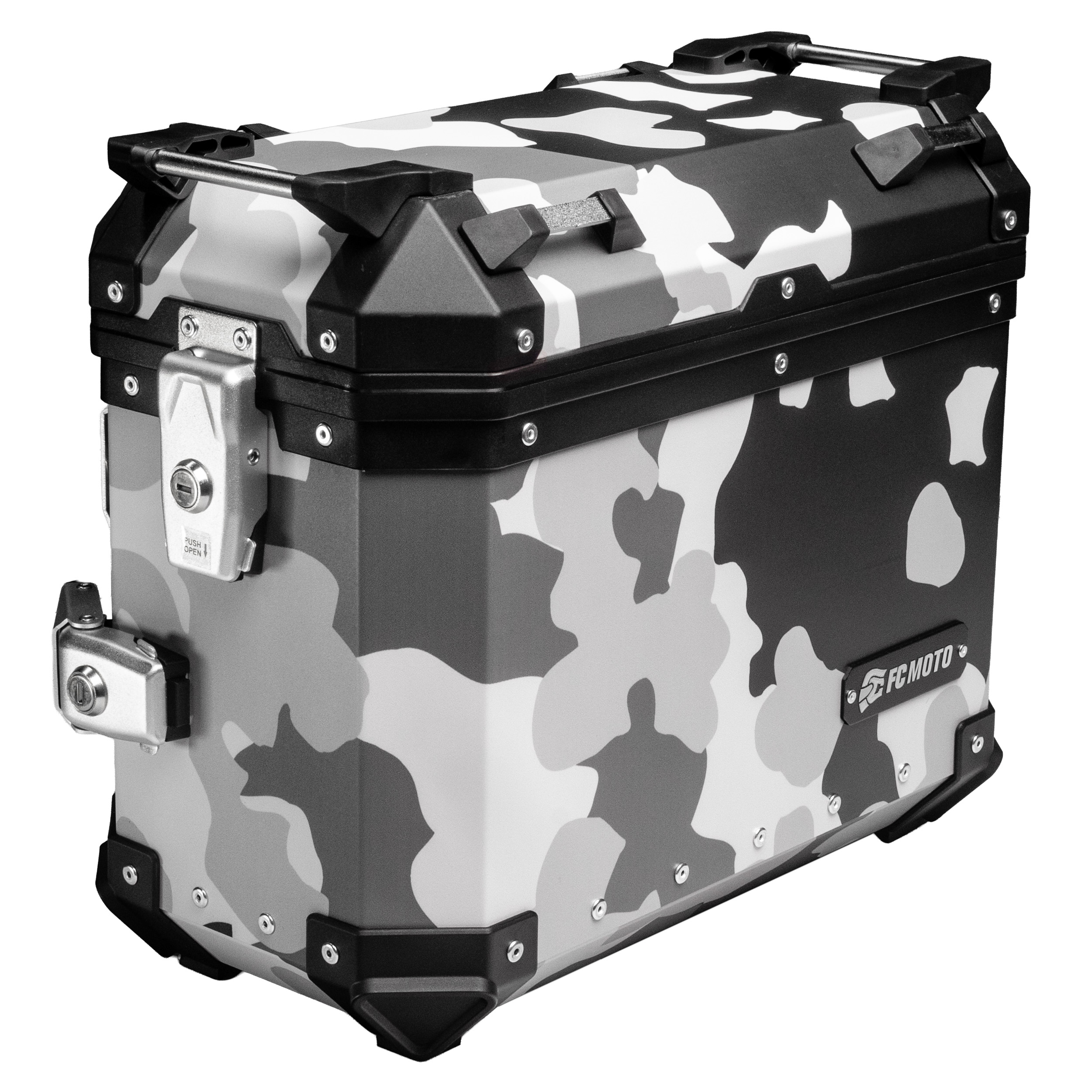 FC-Moto Terreno EVO Camo 28 L Alu Valise latérale, noir-gris-blanc, taille 28