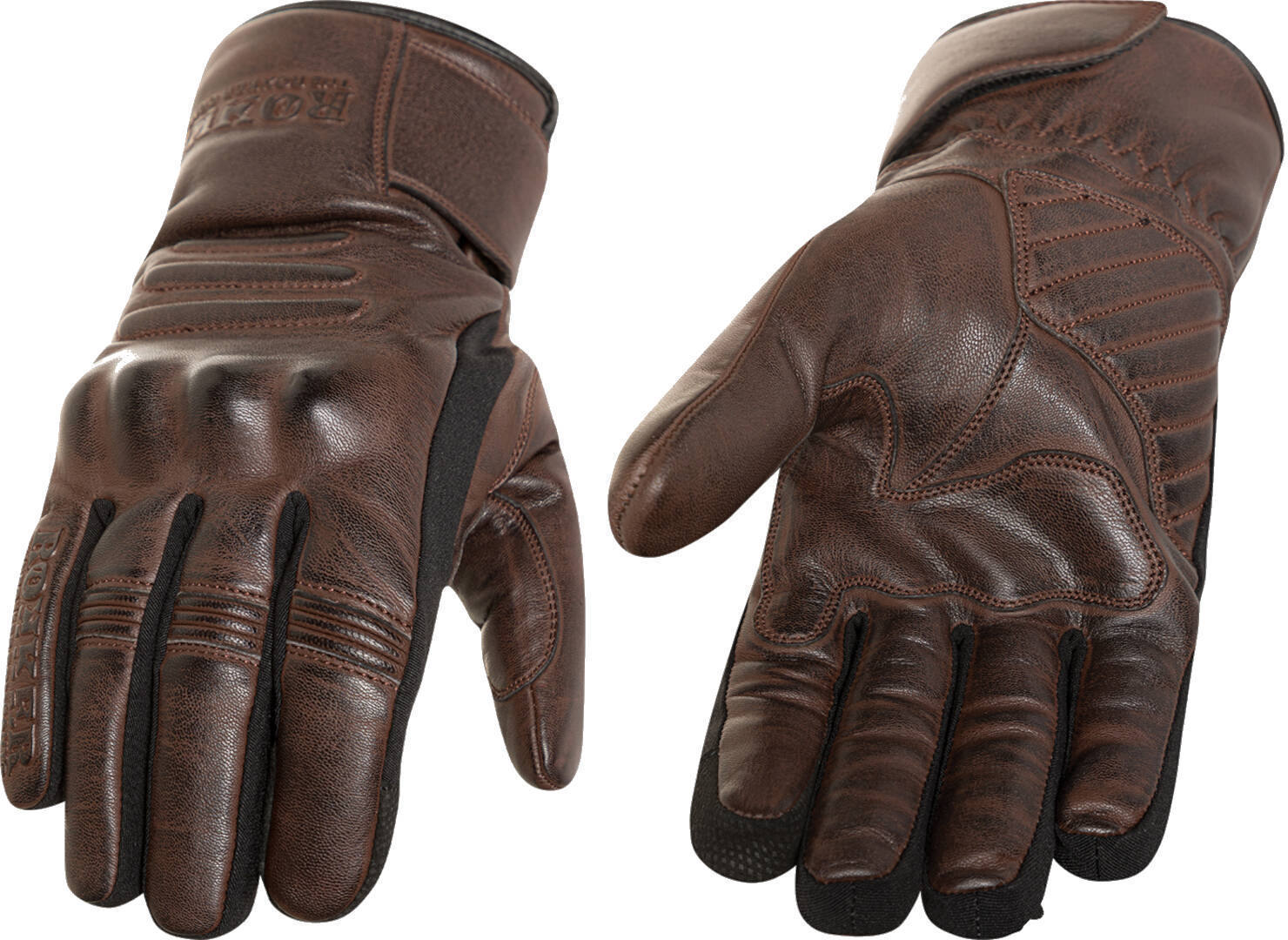 Rokker Juneau Gants de moto, brun, taille 3XL pour Hommes