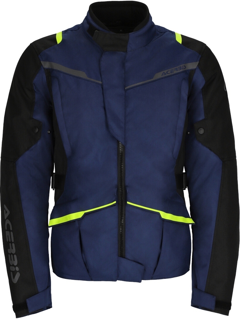 Photos - Motorcycle Clothing ACERBIS CE X-Travel Waterproof Motorcycle Textile Jacket, blue-yellow, Size 2XL for Men 
