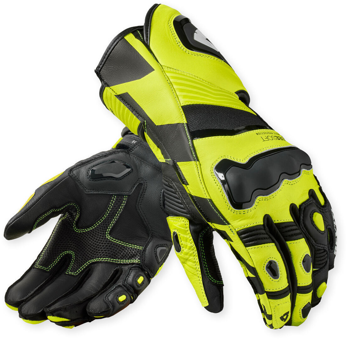 Revit Jerez 4 Мотоциклетные перчатки чёрный/неоново-жёлтый S 
