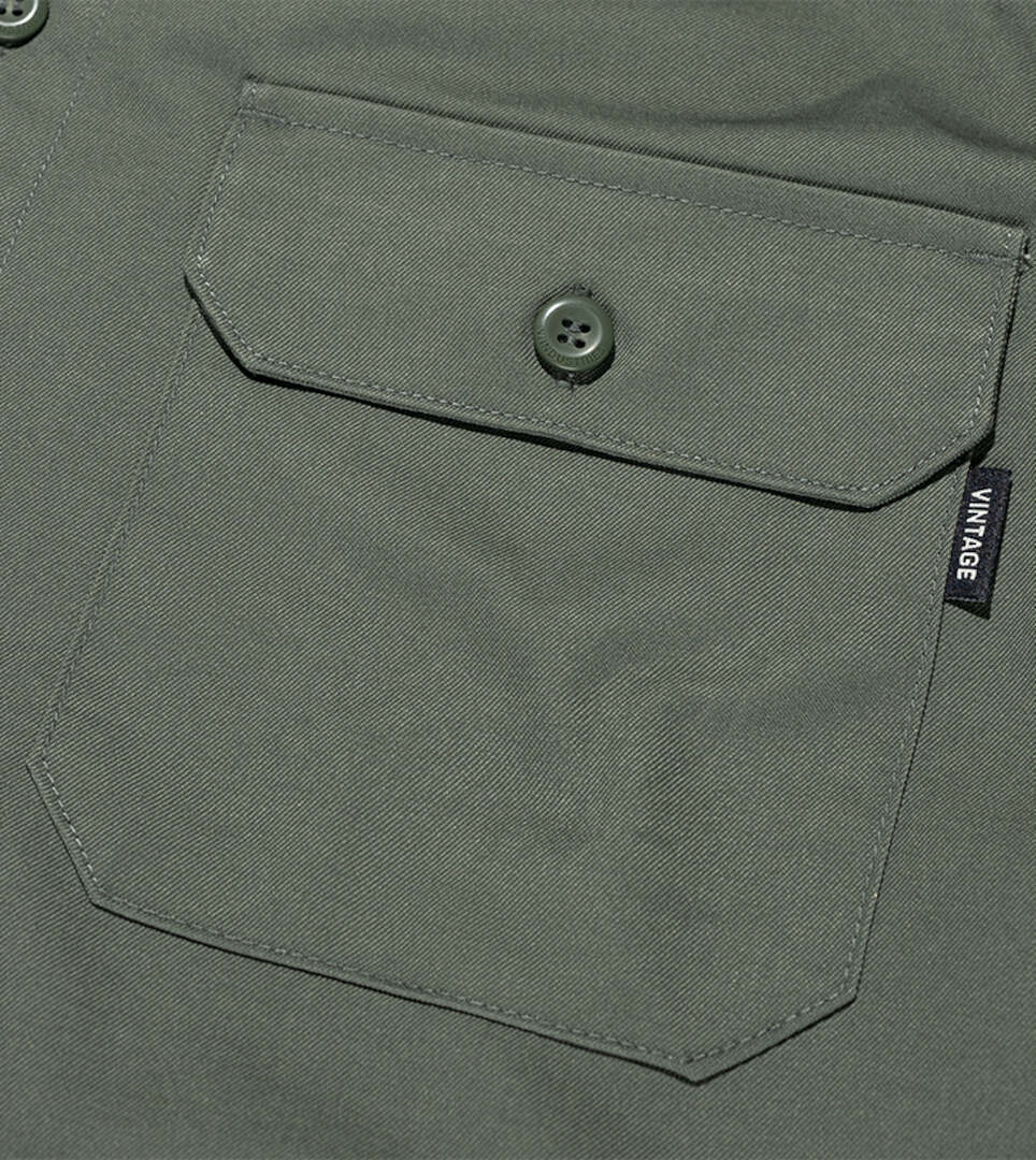 Side view of Vintage Industries Dexter Shirt, green, Size XL for Men