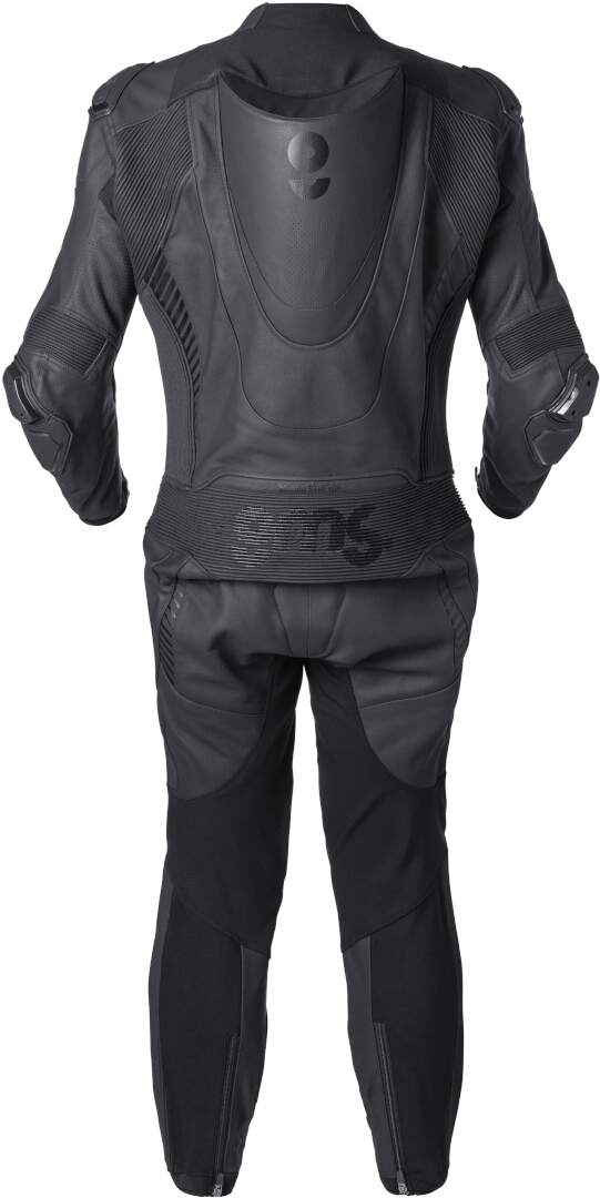 Side view of GMS GRC-1 One Piece Motorcycle Leather Suit, black, Size 58 for Men