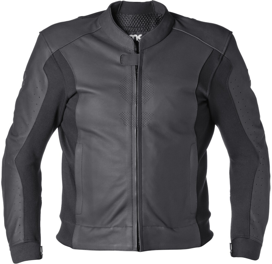 GMS GS-1 Blouson de moto en cuir, noir, taille 54 pour Hommes