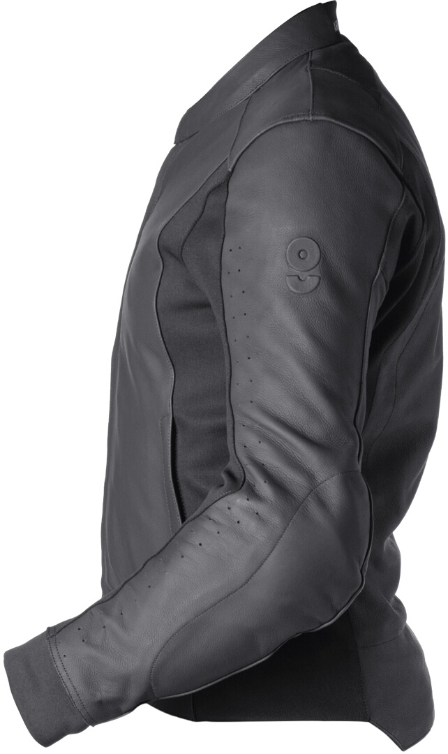 Side view of GMS GS-1 Motorcycle Leather Jacket, black, Size 3XL 58 for Men