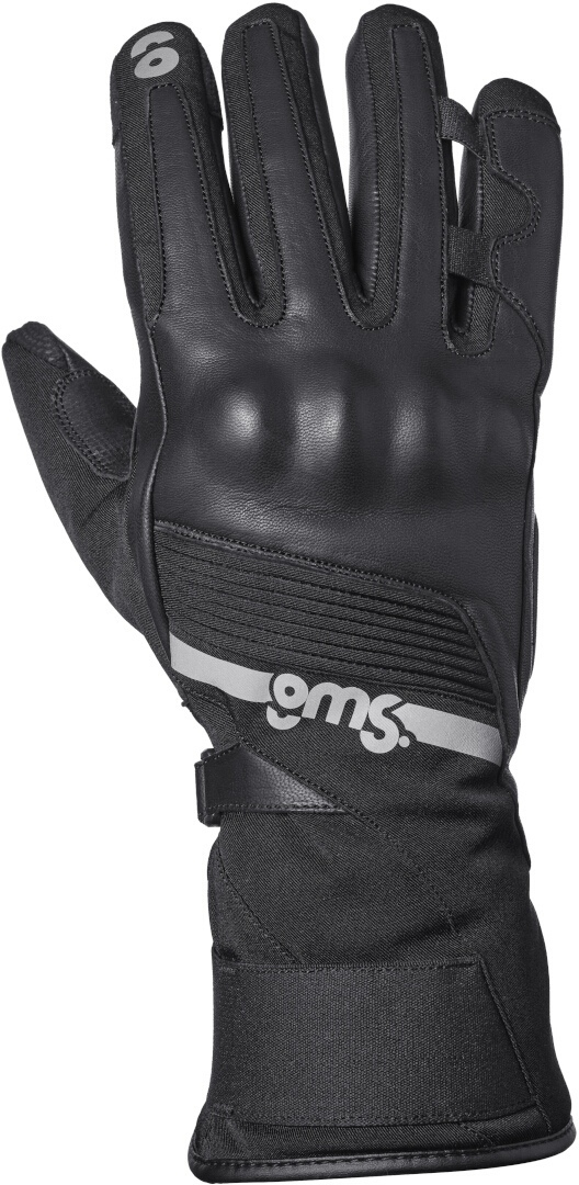 GMS Aurora WP waterdichte motorhandschoenen, zwart, afmeting XS voor man
