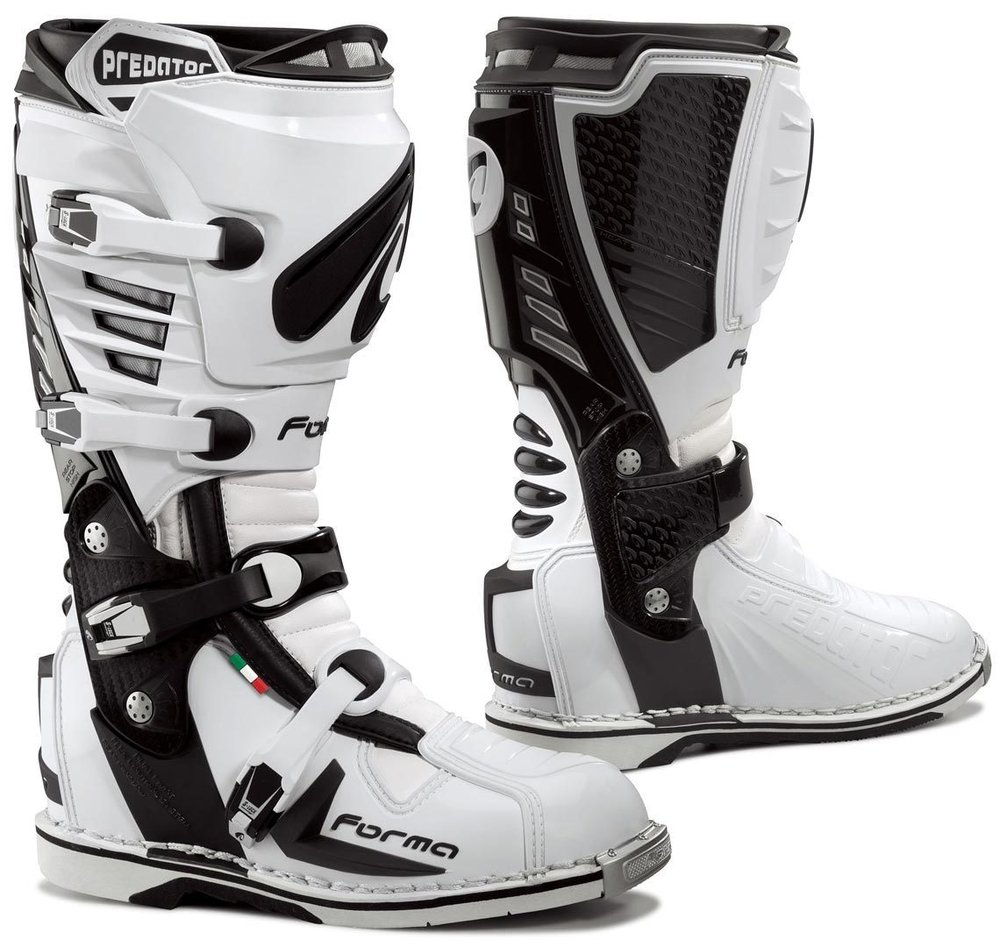 Forma Predator Motocross Boots EM MOTO Forma Predator Grey White