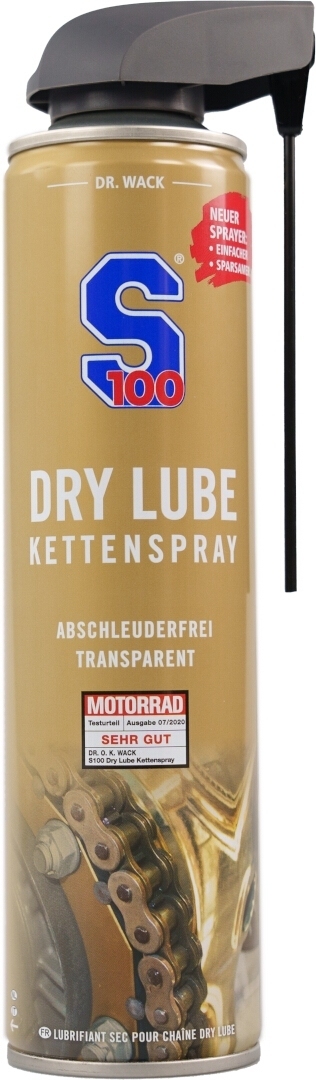 S100 Dry Lube 2025 Spray pour chaîne 400 ml, blanc pour Hommes
