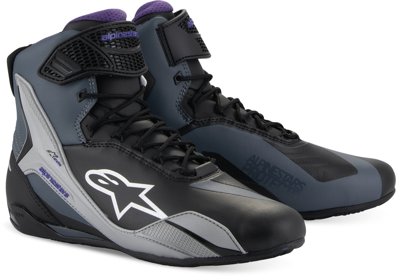 Alpinestars Stella Faster-4 Женская мотоциклетная обувь Черный/Серый/Пурпурный 6 