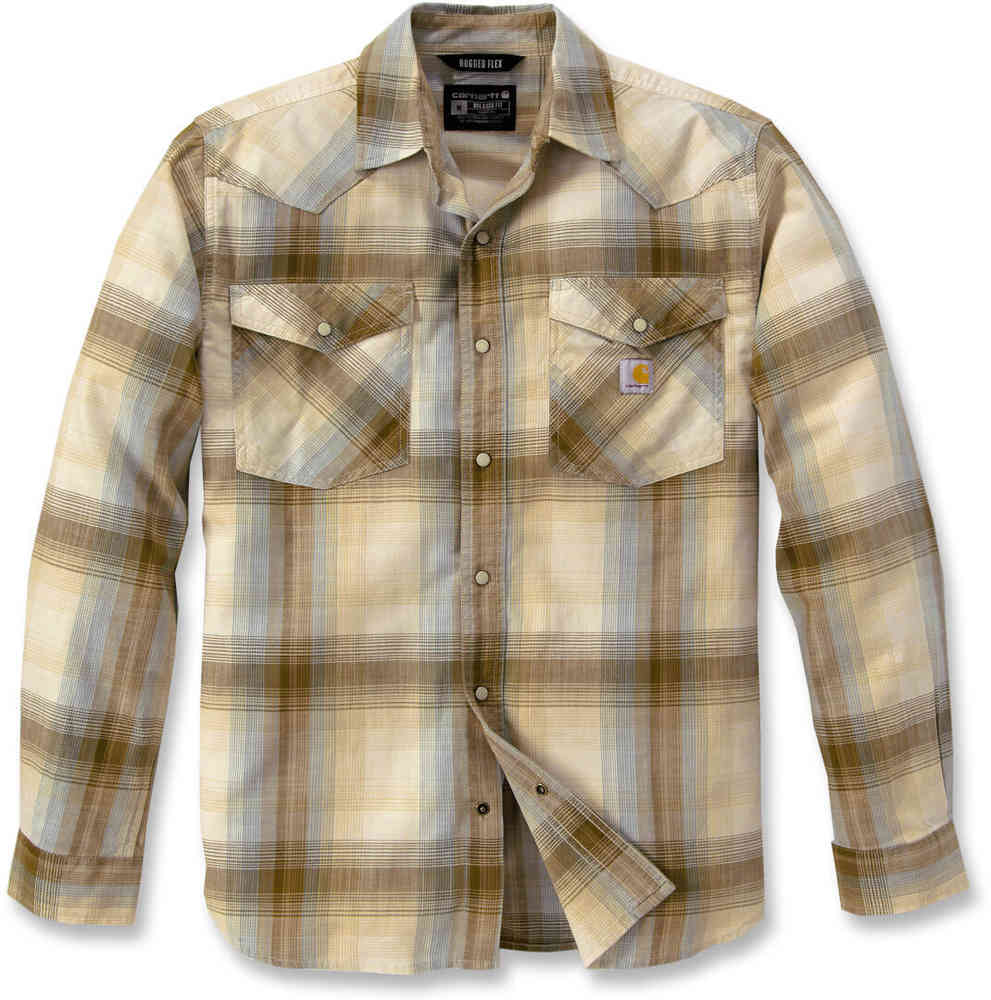 Carhartt Montana Relaxed Fit Long-Sleeve Snap-Front Plaid Рубашка