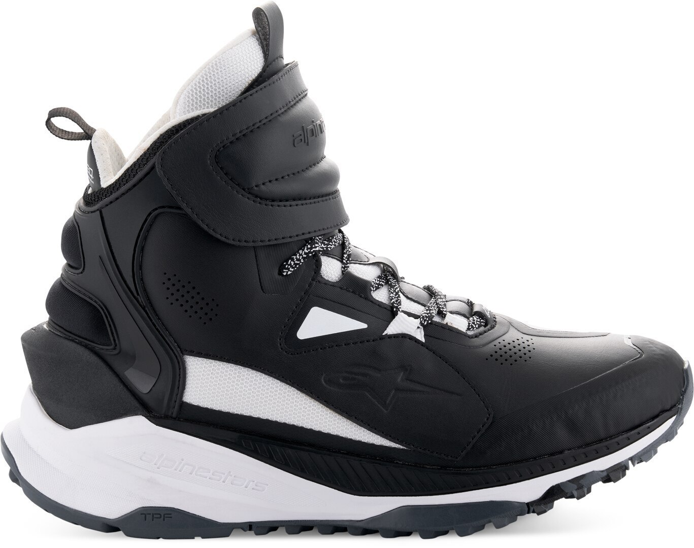 Side view of Alpinestars Speedstreet Motorcycle Shoes, black-white, Size 42 for Men
