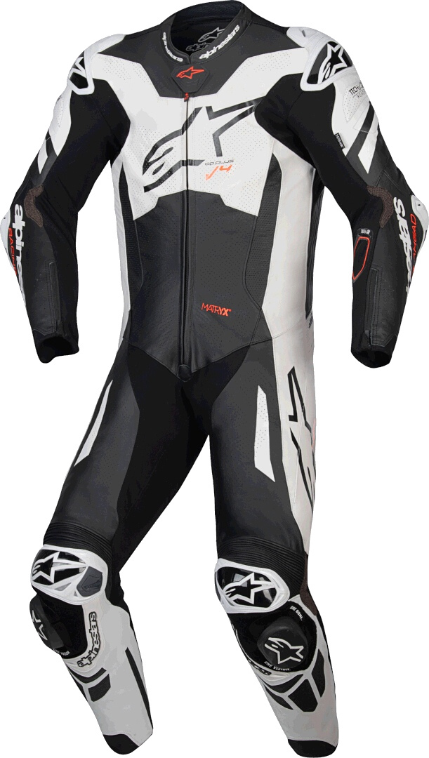 Alpinestars GP Plus V4 Sprint Мотоциклетный кожаный костюм из 1 предмета Черный/Белый 46 