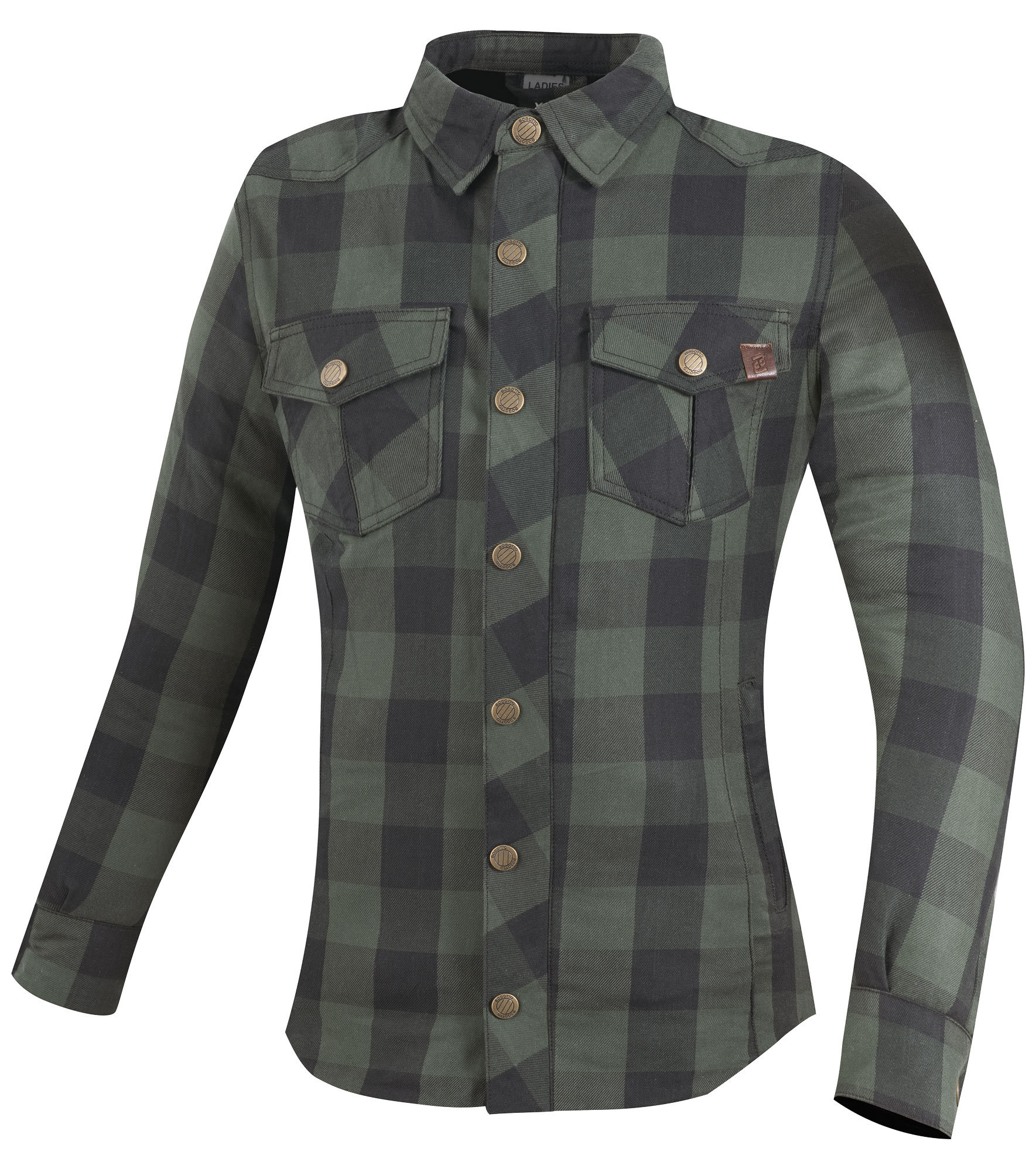 Bogotto Forgewood Ladies Motorcycle Shirt, black-green, Size 2XL for Women