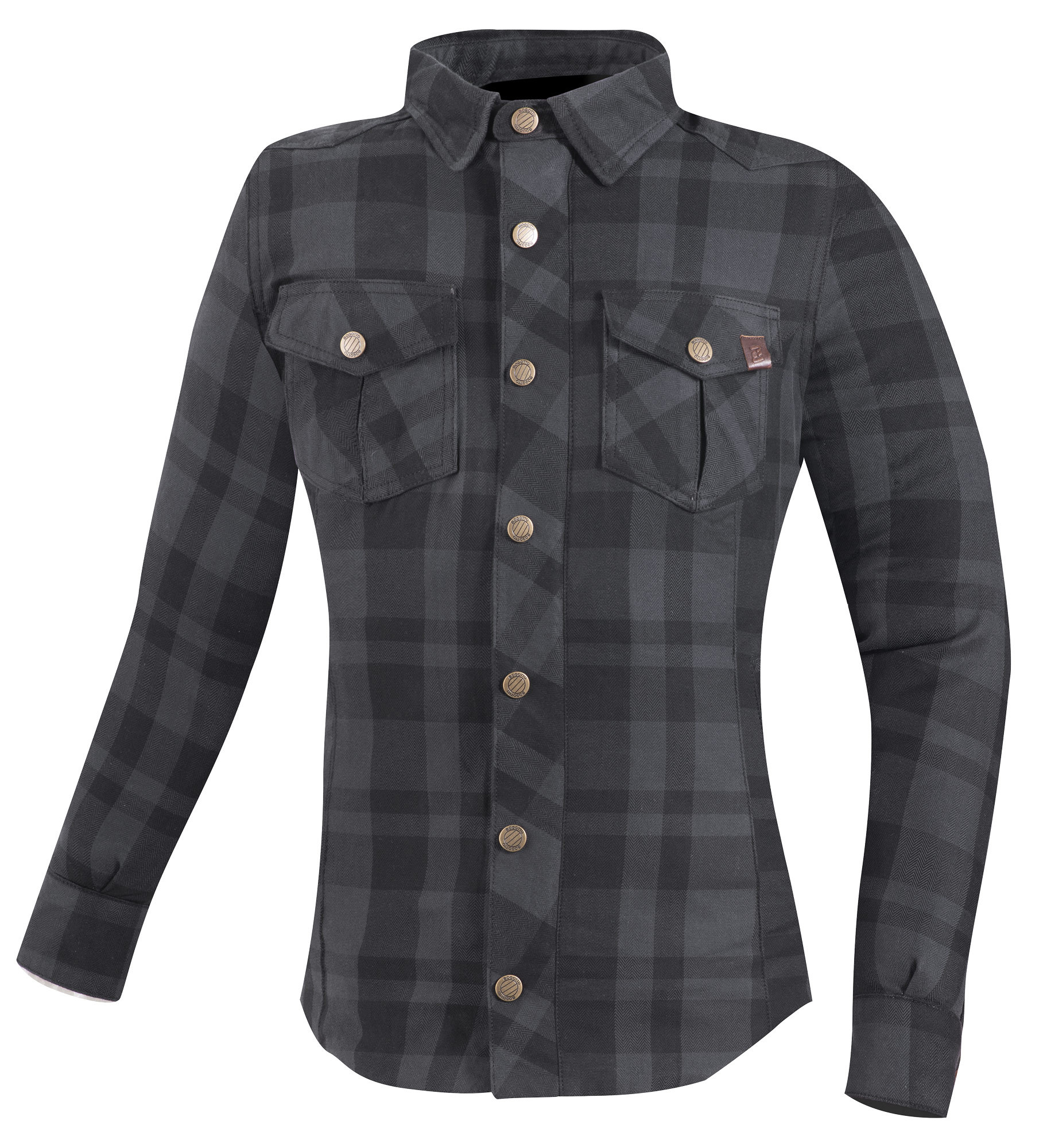 Bogotto Forgewood Ladies Motorcycle Shirt, black-grey, Size M for Women-image-938539772