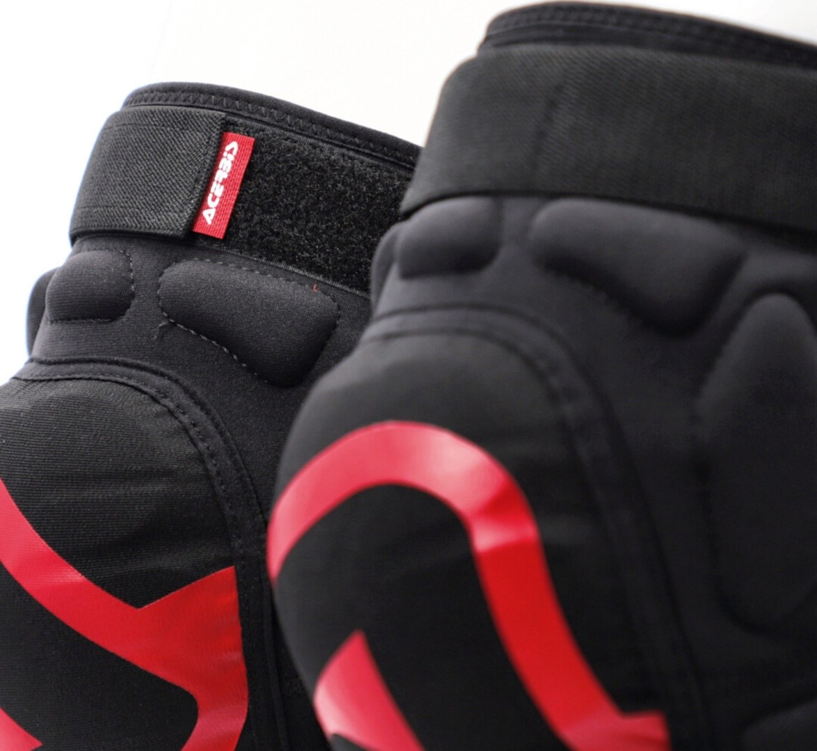 Side view of Acerbis Soft Knee Protectors, red for Men