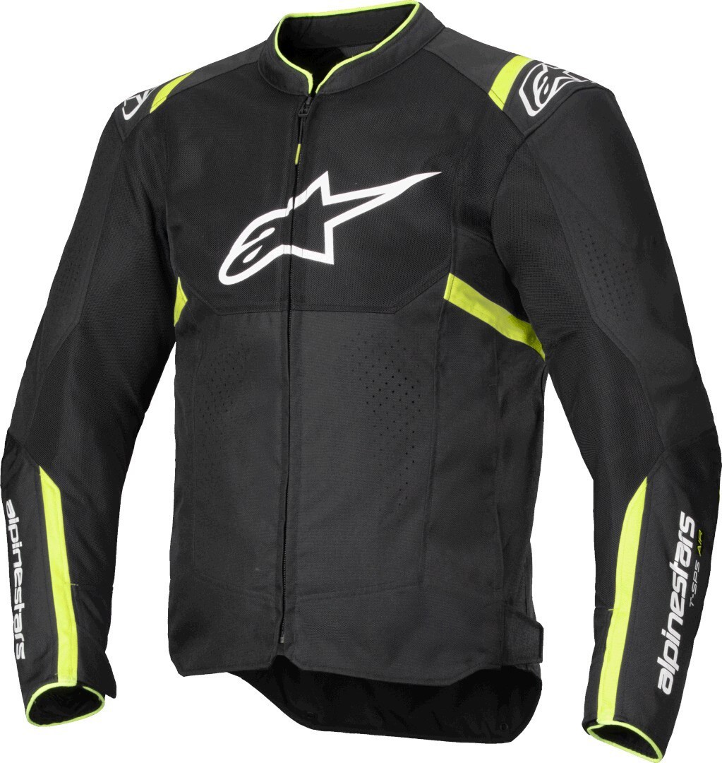 Alpinestars T-Sps Air V2 Мотоциклетная текстильная куртка Черный/Неоновый/Желтый 4XL 